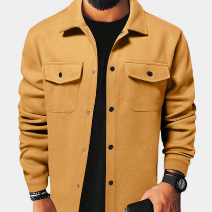Bas - Heren Overshirt Tussenjas voor de Herfst met Knoopsluiting