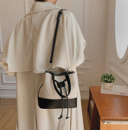 Tas Dames - Bucket Bag met Trekkoord en Afneembare Crossbodyband | Chique
