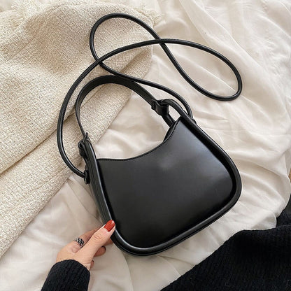 Tas Dames - Klein Halvemaanvormig Model met Knoopdetail | Casual