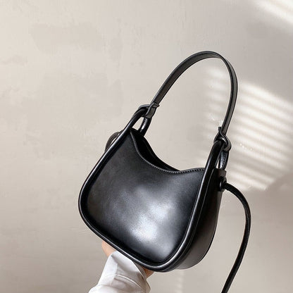 Tas Dames - Klein Halvemaanvormig Model met Knoopdetail | Casual