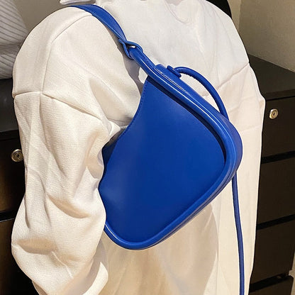 Tas Dames - Klein Halvemaanvormig Model met Knoopdetail | Casual
