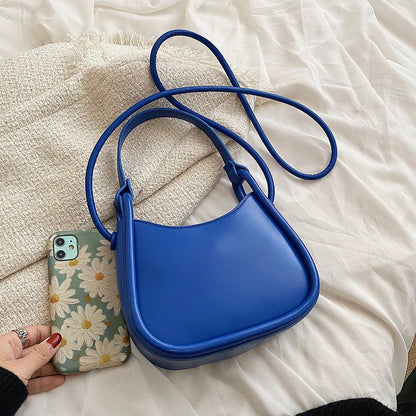 Tas Dames - Klein Halvemaanvormig Model met Knoopdetail | Casual