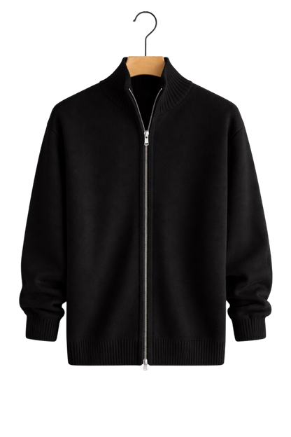 Bram - Heren Gebreid Vest met Ritssluiting en Casual Smart Uitstraling