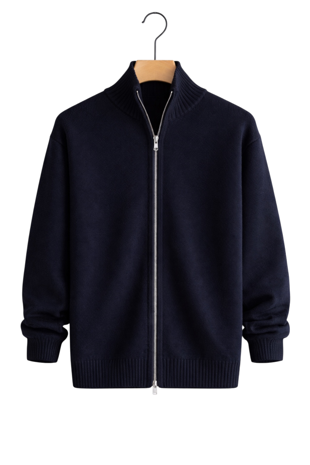 Bram - Heren Gebreid Vest met Ritssluiting en Casual Smart Uitstraling