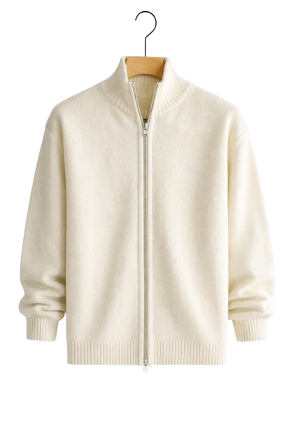 Bram - Heren Gebreid Vest met Ritssluiting en Casual Smart Uitstraling