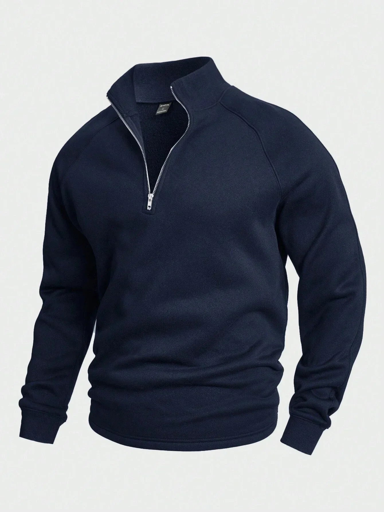 Bram - Heren Gebreide Trui Half Zip Smart Casual met Staande Kraag