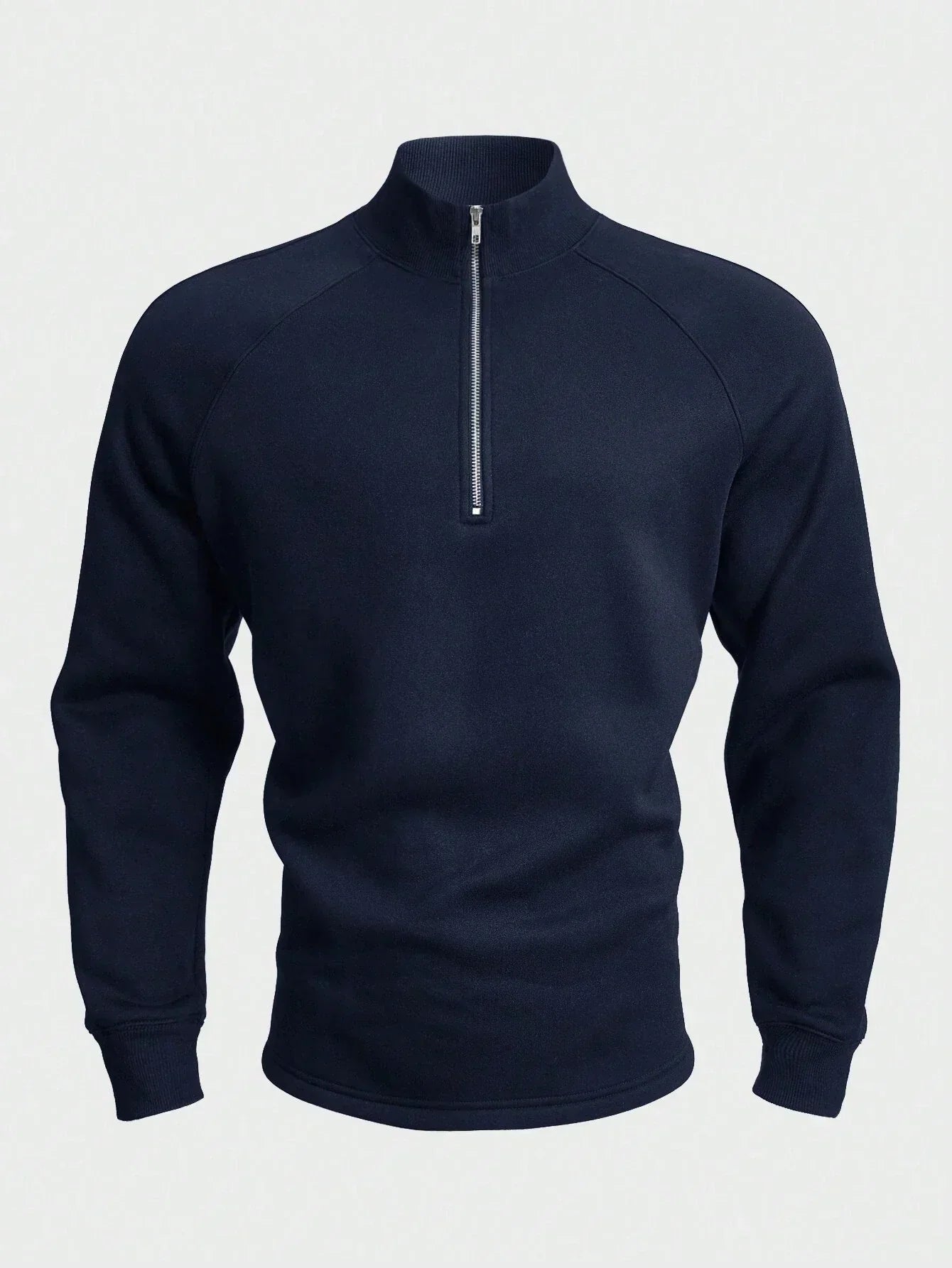 Bram - Heren Gebreide Trui Half Zip Smart Casual met Staande Kraag