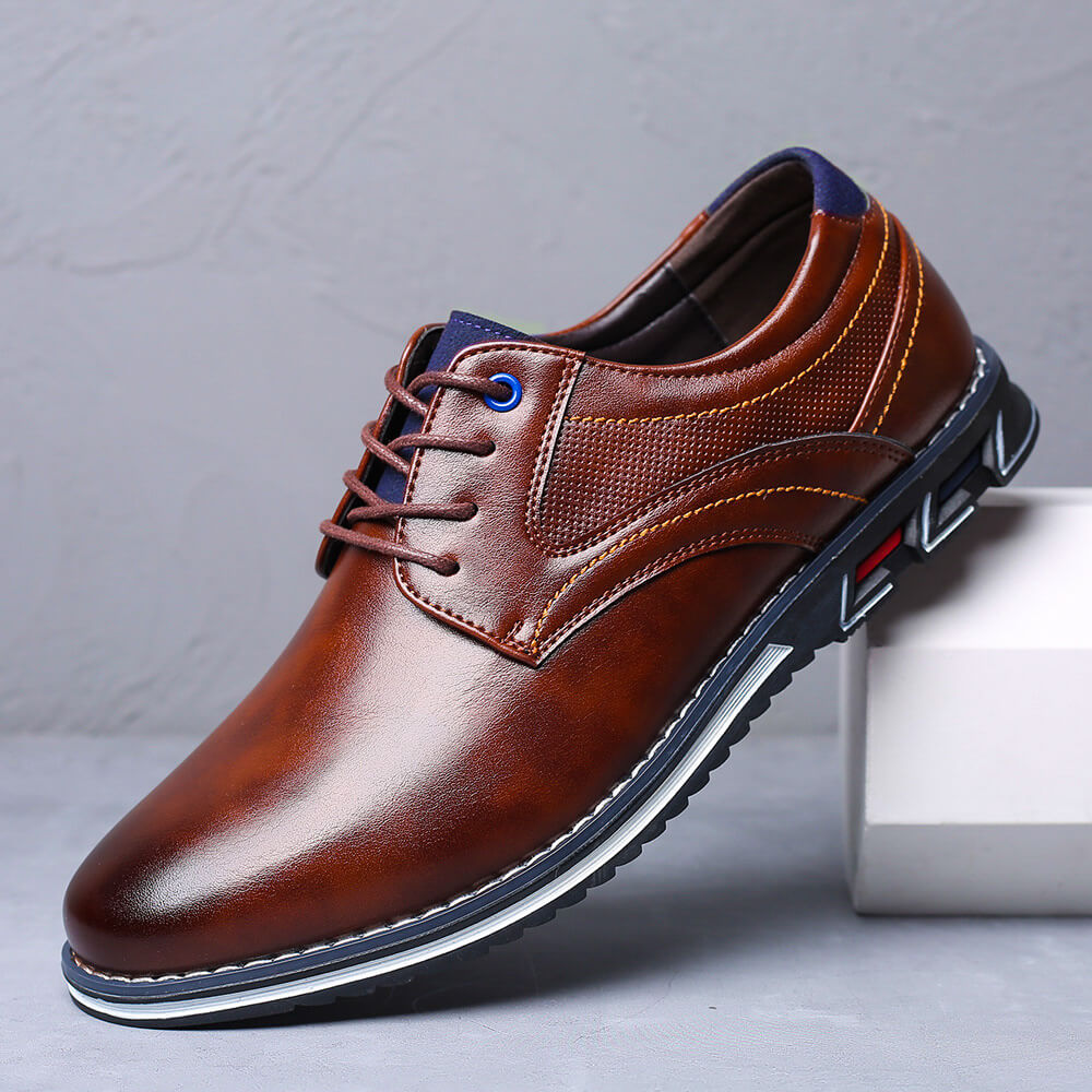 Bram - Heren Nette Schoenen Comfort met Vetersluiting en Gestikte Details