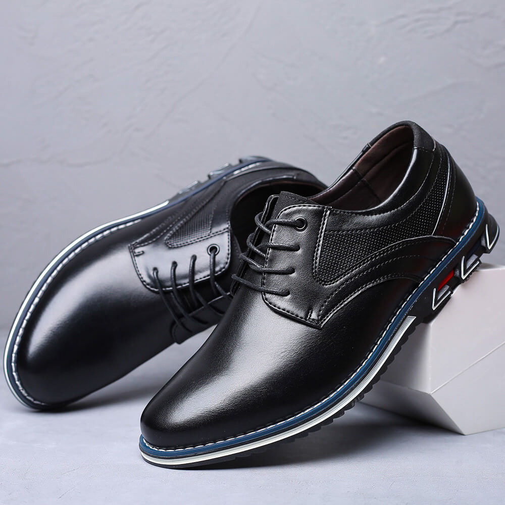 Bram - Heren Nette Schoenen Comfort met Vetersluiting en Gestikte Details