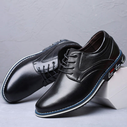 Bram - Heren Nette Schoenen Comfort met Vetersluiting en Gestikte Details
