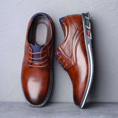 Bram - Heren Nette Schoenen Comfort met Vetersluiting en Gestikte Details