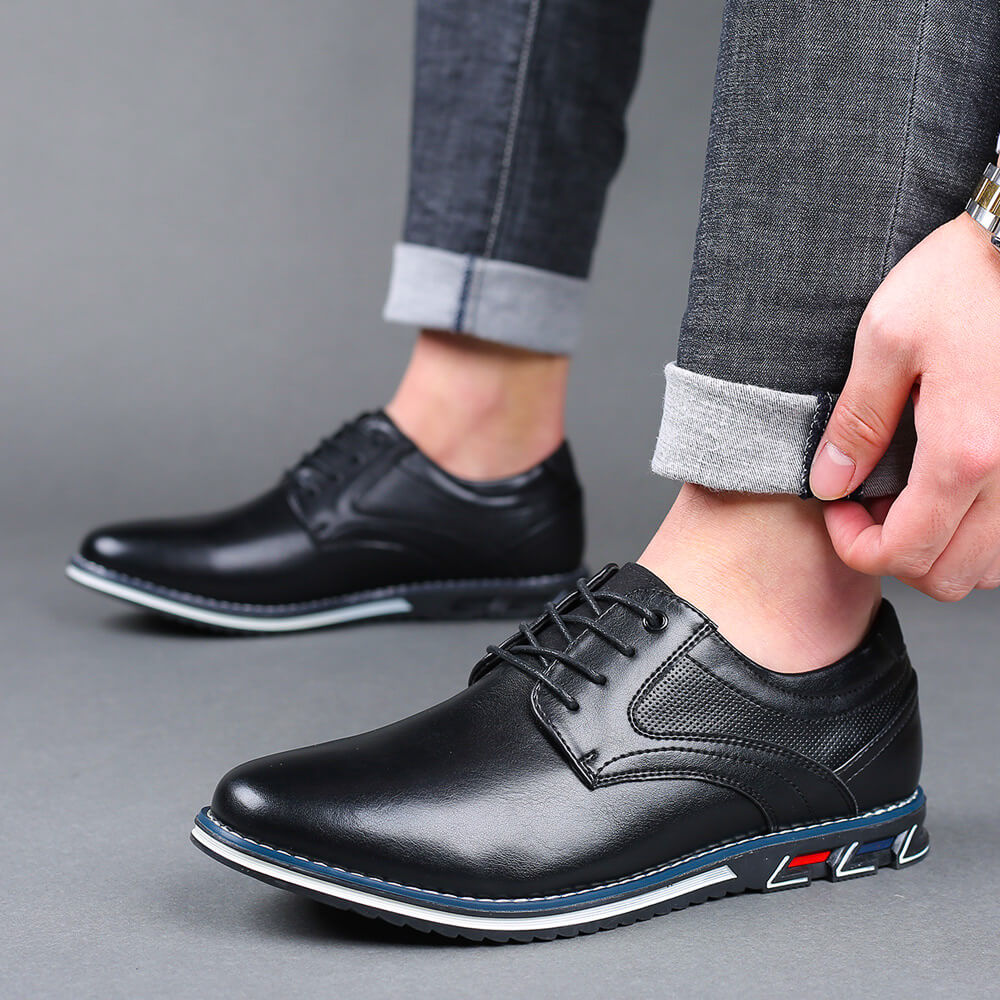 Bram - Heren Nette Schoenen Comfort met Vetersluiting en Gestikte Details