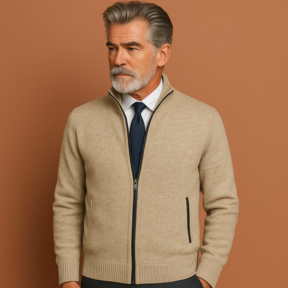 Bram - Heren Vest Gebreid Casual Smart voor de Herfst met Ritssluiting