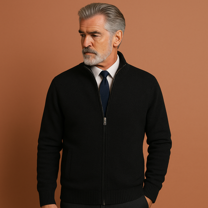 Bram - Heren Vest Gebreid Casual Smart voor de Herfst met Ritssluiting