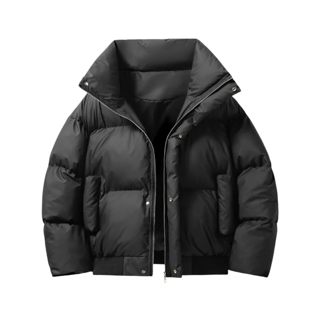 Bram - Heren Winterjas Oversized Puffer met Opstaande Kraag en Rits