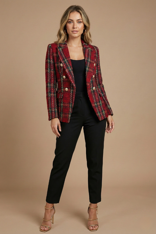 Britt - Dames Blazer voor de Herfst met Reverskraag en Knoopsluiting