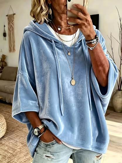 Britt - Dames Hoodie Oversized voor de Herfst met Vleermuismouwen