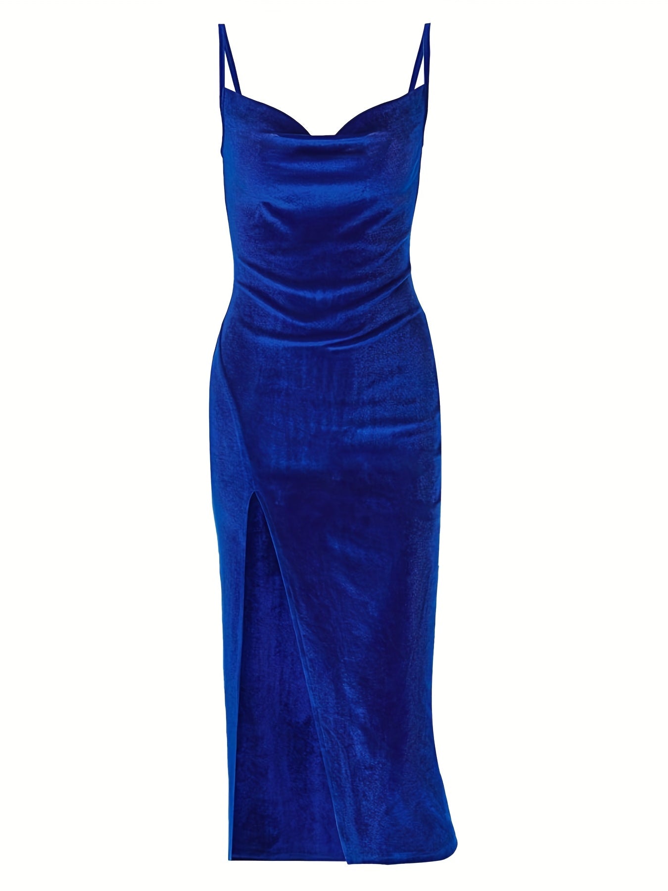Britt - Elegante Bruiloft Gastenjurk Dames met Cowl Neck en Spaghettibandjes