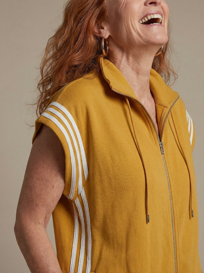Britt - Stoere Wijde Linnen Jumpsuit Dames met Ritssluiting en Elastische Boorden