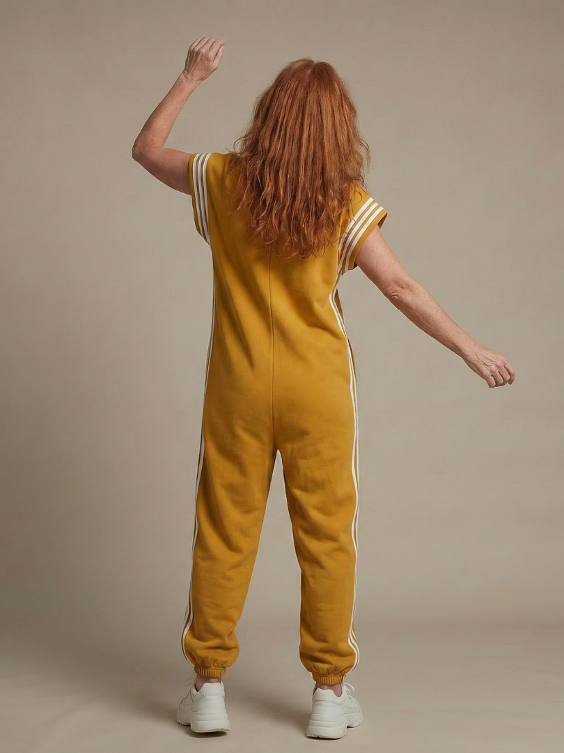 Britt - Stoere Wijde Linnen Jumpsuit Dames met Ritssluiting en Elastische Boorden