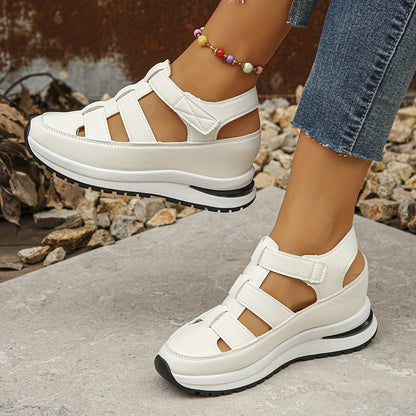 Britt - Trendy Orthopedische Sandalen Dames met Klittenband en Plateauzool