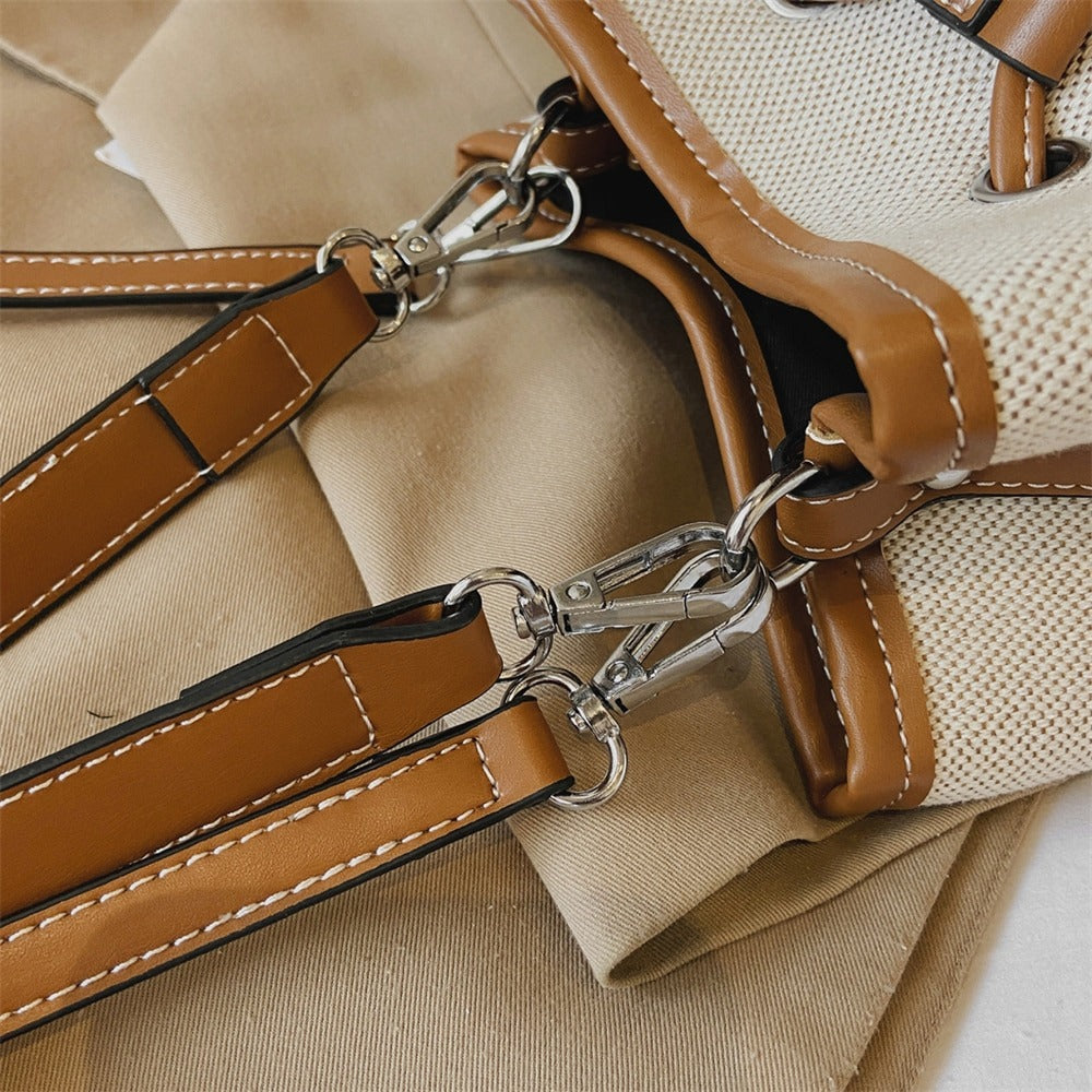 Tas Dames - Bucket Bag met Trekkoord en Afneembare Crossbodyband | Chique