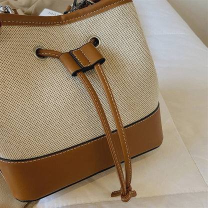 Tas Dames - Bucket Bag met Trekkoord en Afneembare Crossbodyband | Chique