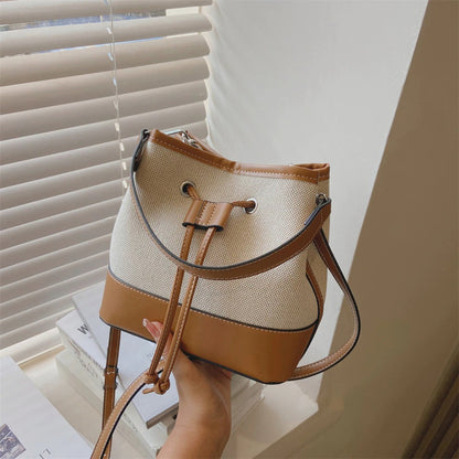 Tas Dames - Bucket Bag met Trekkoord en Afneembare Crossbodyband | Chique
