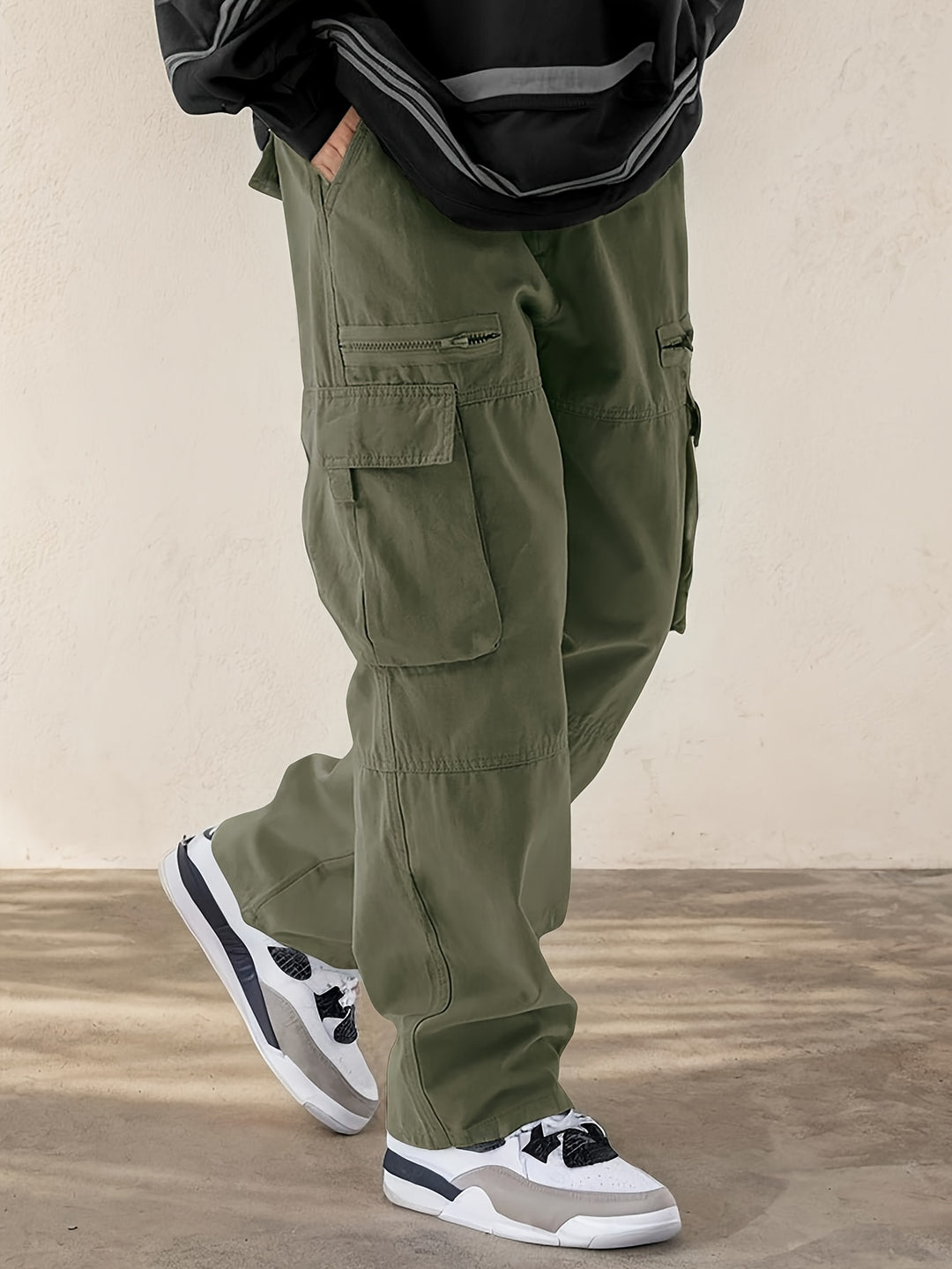 Cargo Broek Heren - Wijde Fit met Grote Zijvakken | Casual