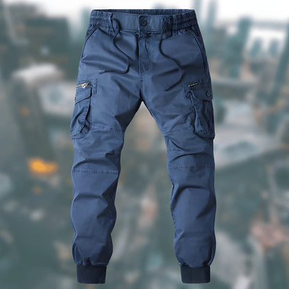 Broek Heren - Cargo Jogger met Zijzakken en Elastische Boord | Casual