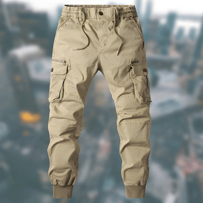 Broek Heren - Cargo Jogger met Zijzakken en Elastische Boord | Casual