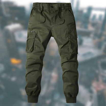 Broek Heren - Cargo Jogger met Zijzakken en Elastische Boord | Casual