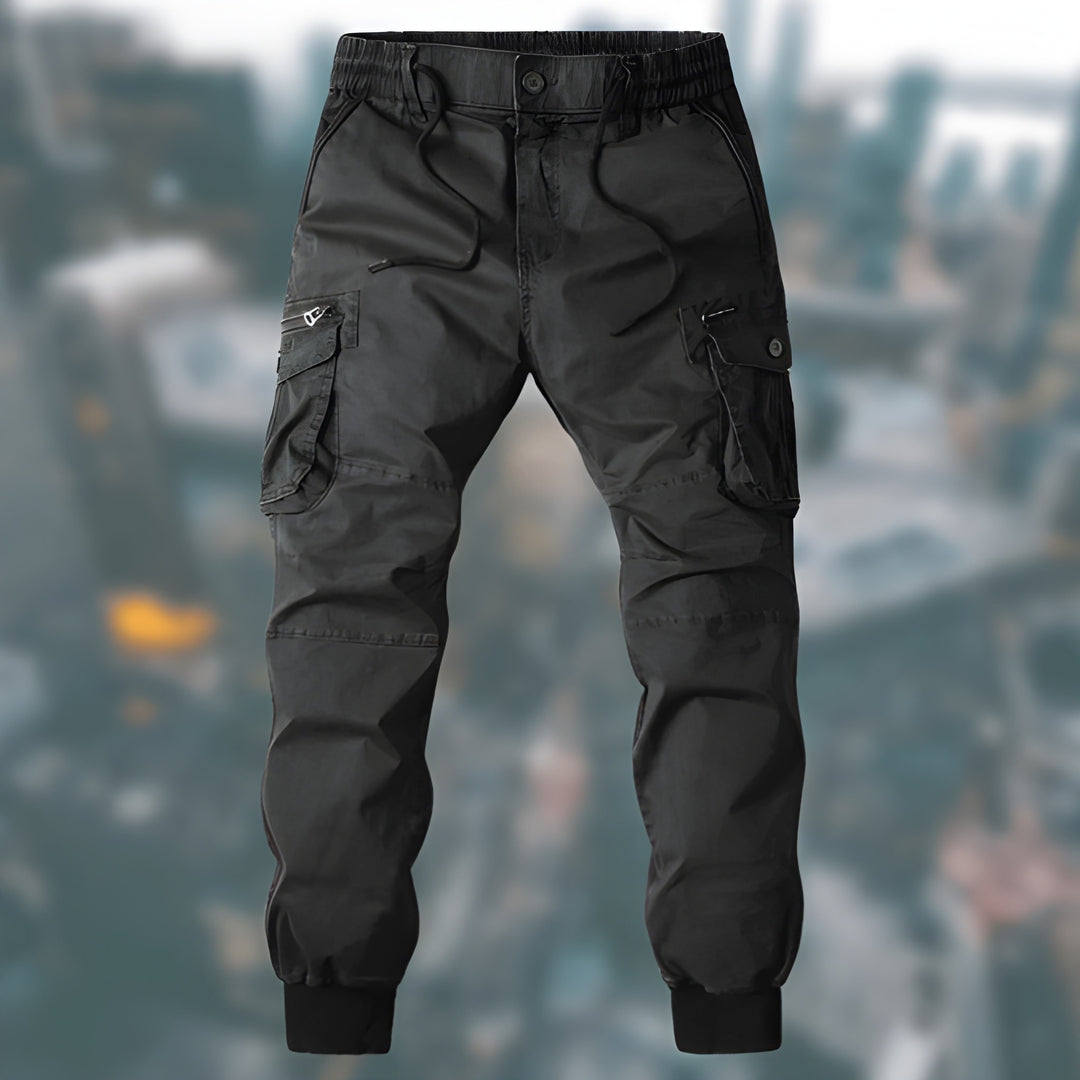 Broek Heren - Cargo Jogger met Zijzakken en Elastische Boord | Casual