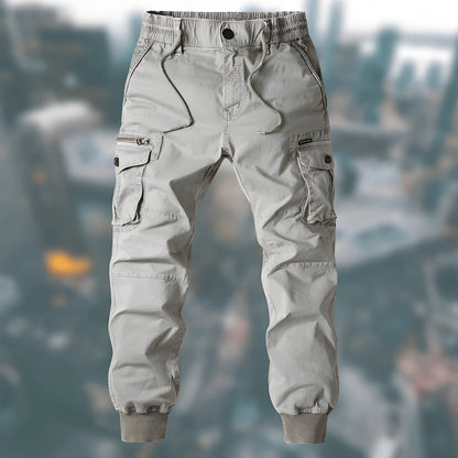 Broek Heren - Cargo Jogger met Zijzakken en Elastische Boord | Casual