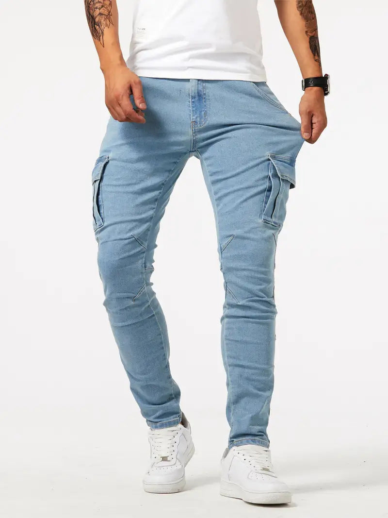 Jeans Heren - Slim Fit Cargo met Zijzakken | Casual