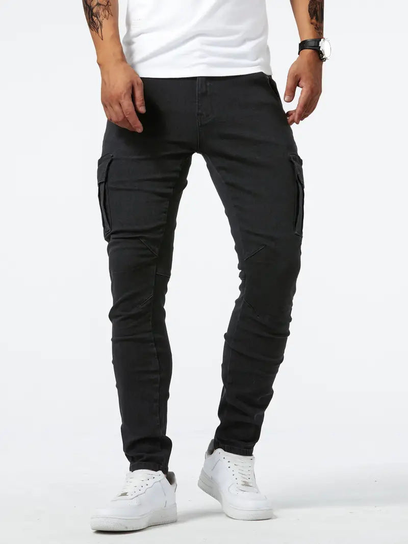 Jeans Heren - Slim Fit Cargo met Zijzakken | Casual