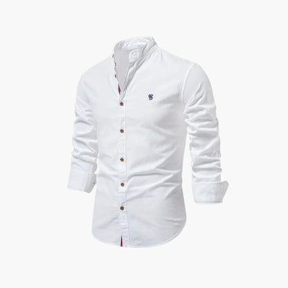 Overhemd Heren - Casual met Opstaande Kraag en Knoopsluiting | Zakelijk