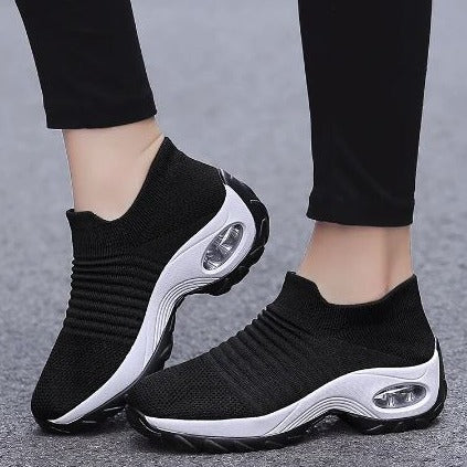 Sneakers Dames - Sok Sneaker met Luchtkamer en Dikke Zool | Zomer