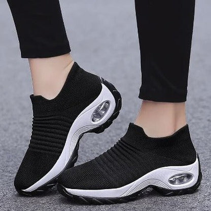 Sneakers Dames - Sok Sneaker met Luchtkamer en Dikke Zool | Zomer
