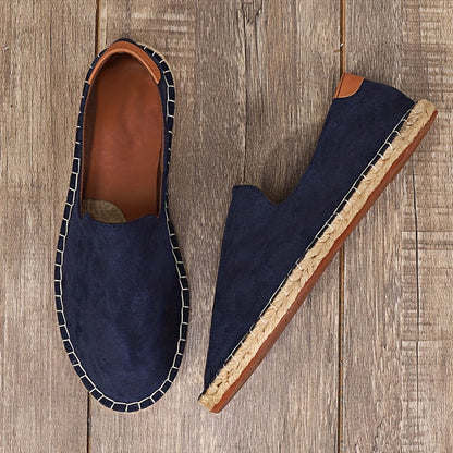 Daan - Casual Linnen Loafers Heren met Canvas Bovenwerk en Jute Zool