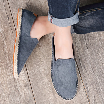 Daan - Casual Linnen Loafers Heren met Canvas Bovenwerk en Jute Zool