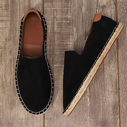 Daan - Casual Linnen Loafers Heren met Canvas Bovenwerk en Jute Zool