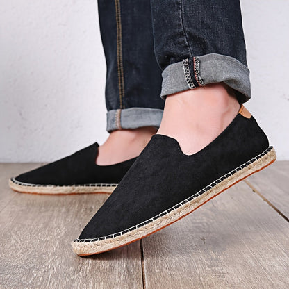 Daan - Casual Linnen Loafers Heren met Canvas Bovenwerk en Jute Zool