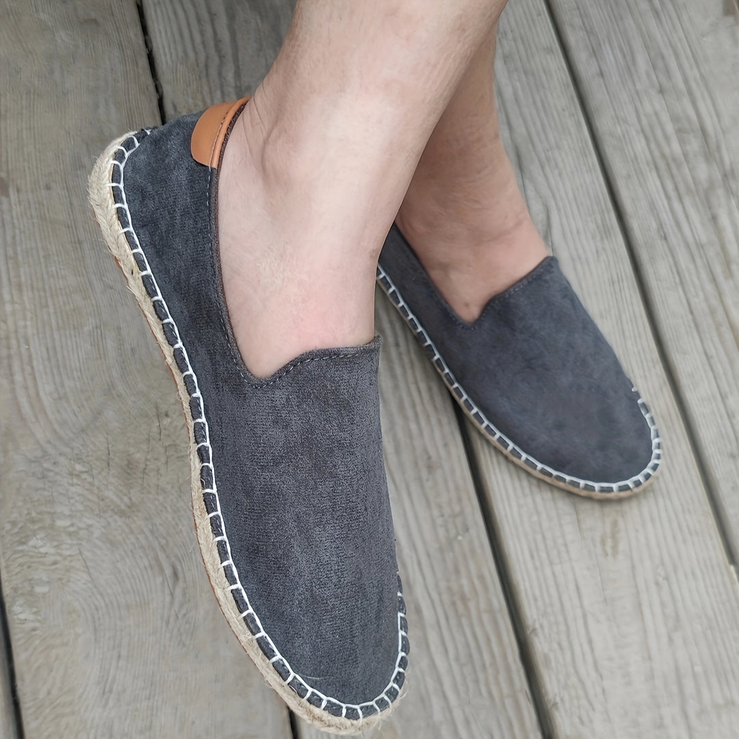 Daan - Casual Linnen Loafers Heren met Canvas Bovenwerk en Jute Zool