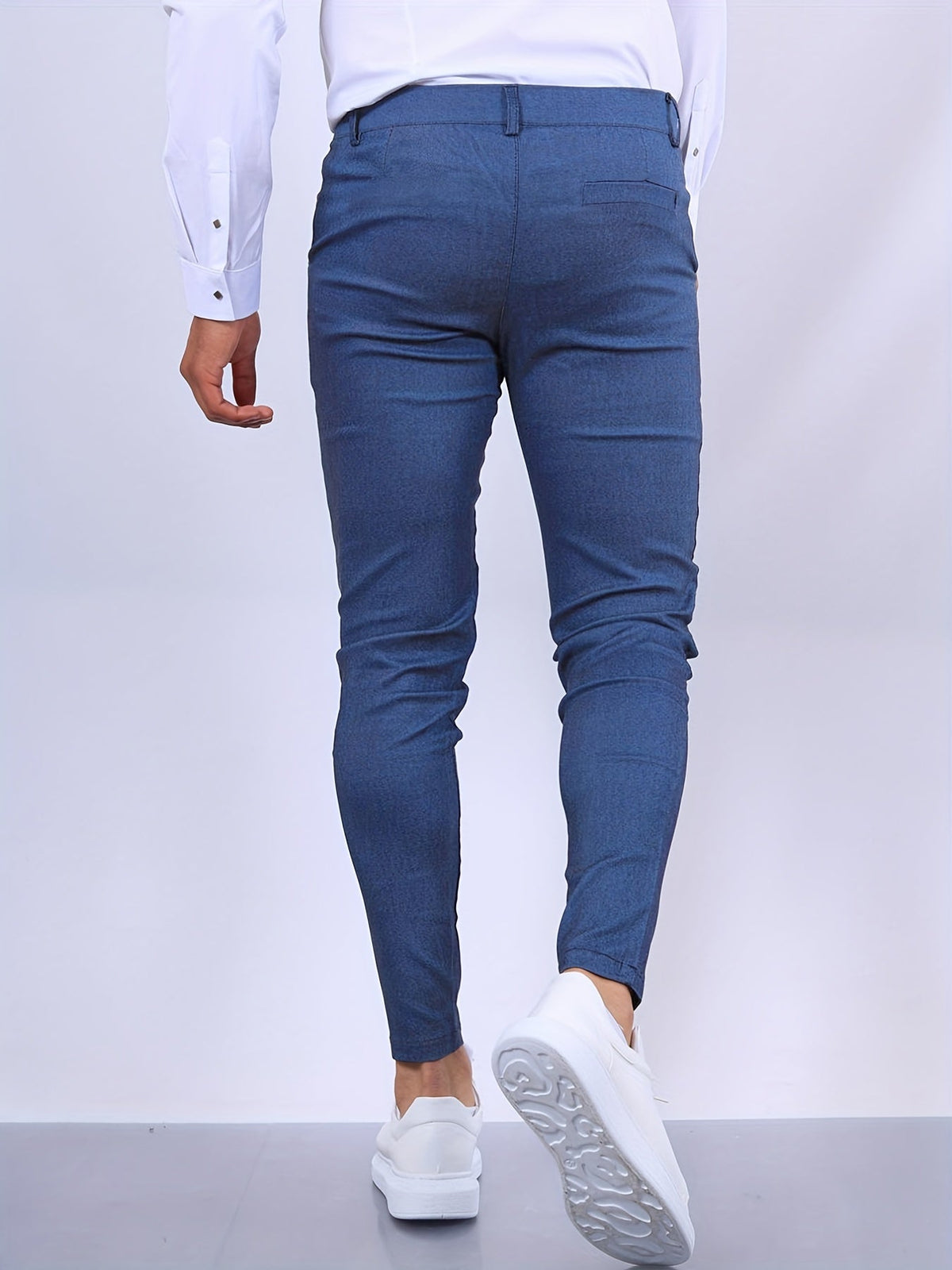 Daan - Heren Chino Slim Fit Casual Smart met Steekzakken en Riemlussen