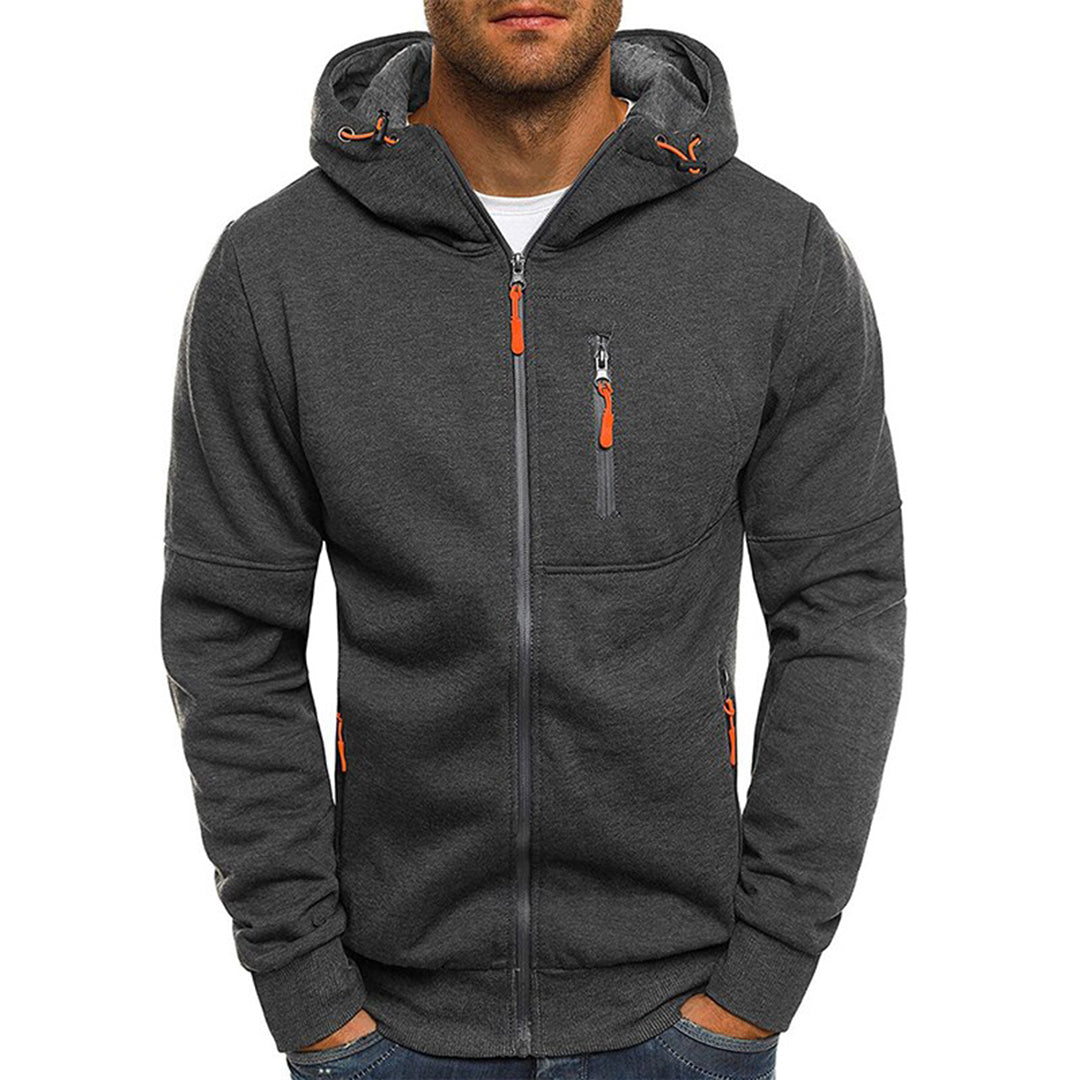 Daan - Heren Hoodie met Ritssluiting Verstelbare Capuchon en Steekzakken