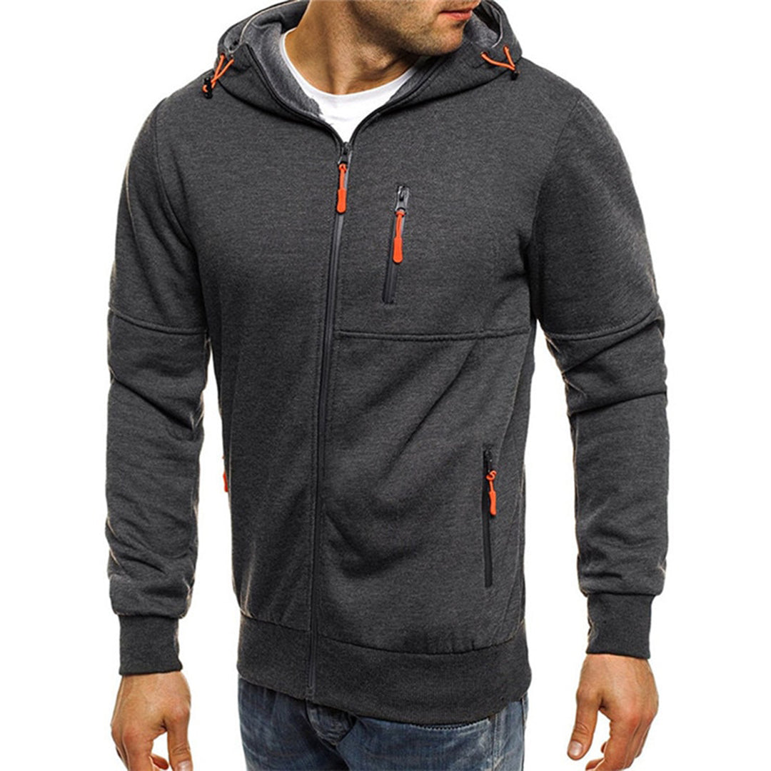 Daan - Heren Hoodie met Ritssluiting Verstelbare Capuchon en Steekzakken