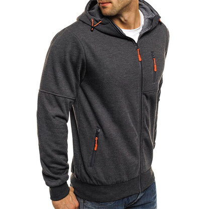 Daan - Heren Hoodie met Ritssluiting Verstelbare Capuchon en Steekzakken