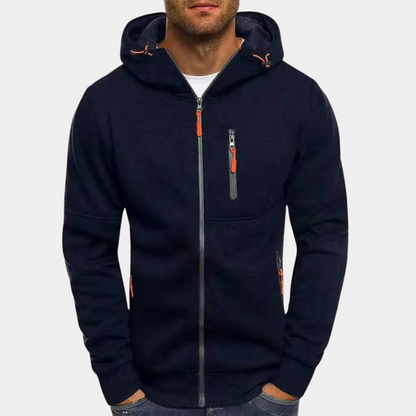 Daan - Heren Hoodie met Ritssluiting Verstelbare Capuchon en Steekzakken
