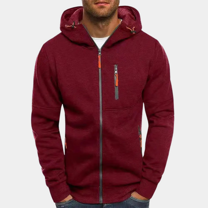 Daan - Heren Hoodie met Ritssluiting Verstelbare Capuchon en Steekzakken